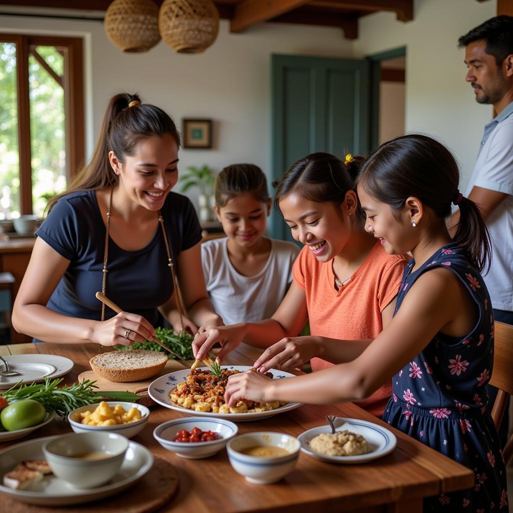 Connecting with the local family at a Colombo homestay