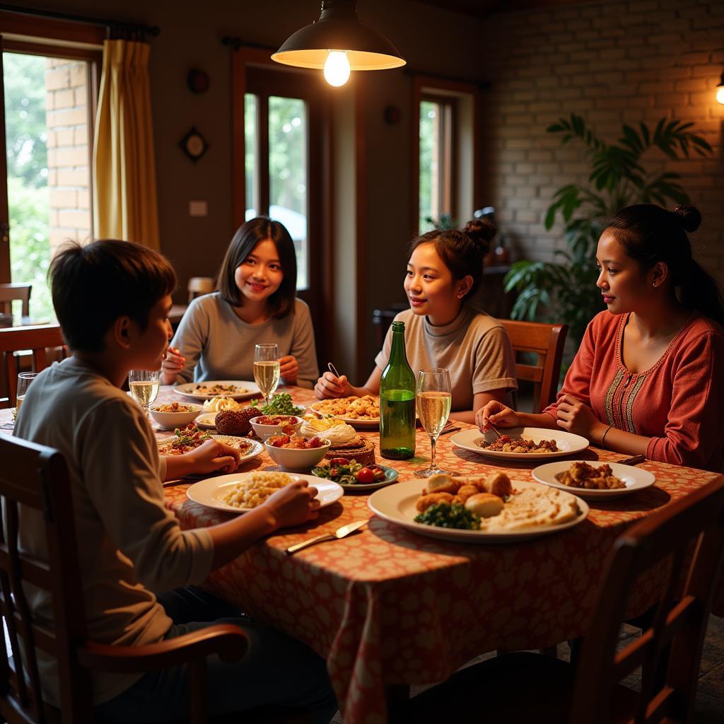 Coorg Homestay Family Meal