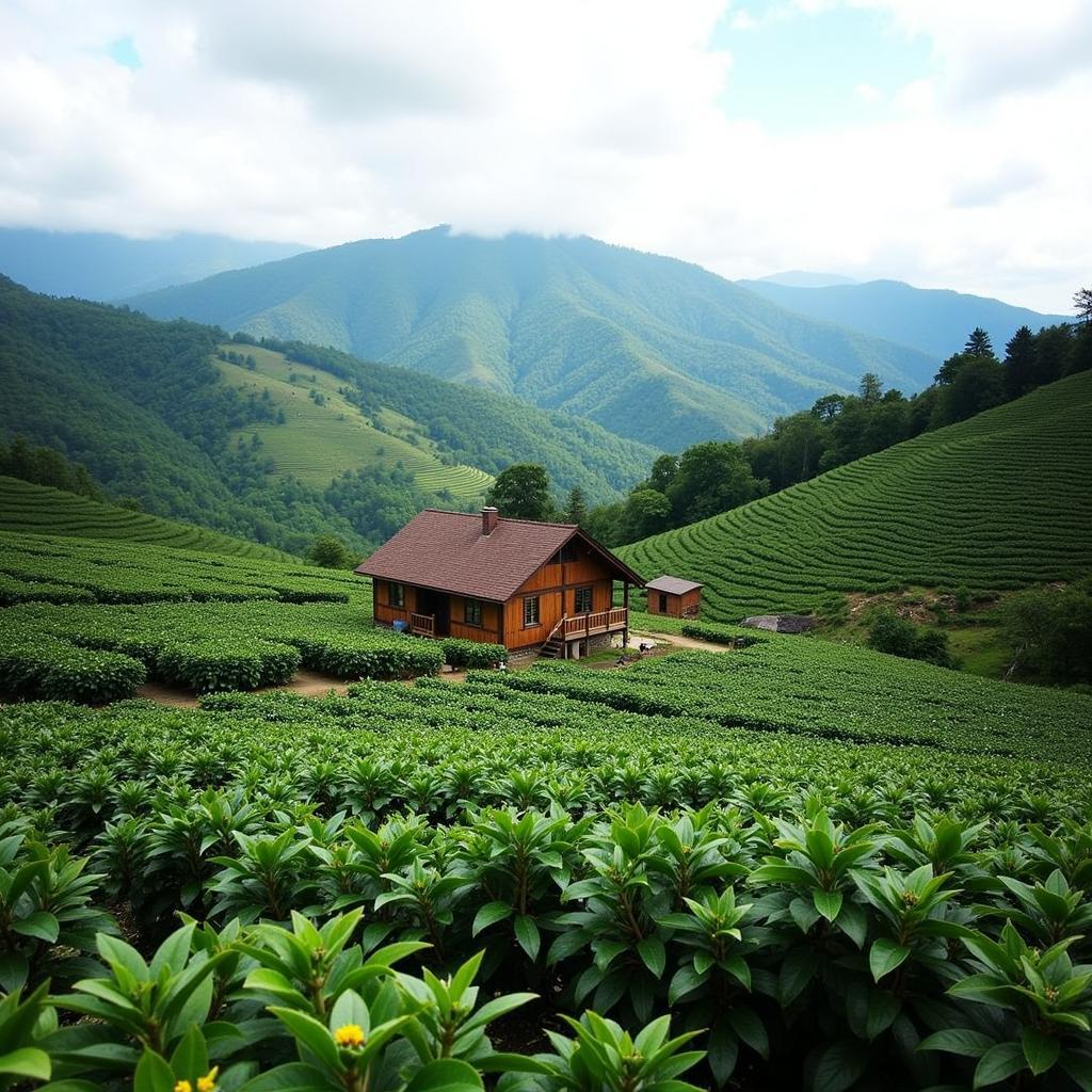 Scenic view from a Coorg homestay nestled in a coffee plantation