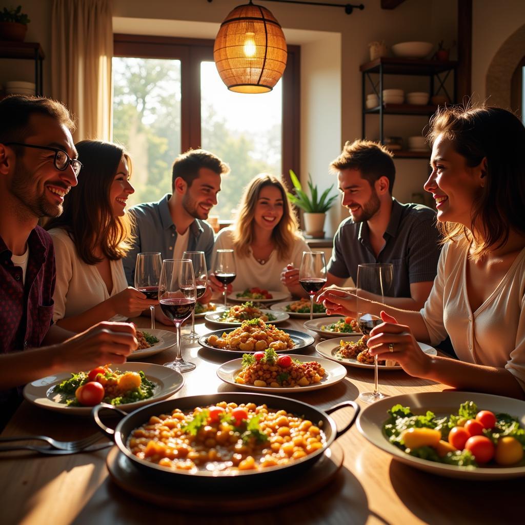 Authentic Spanish Family Meal