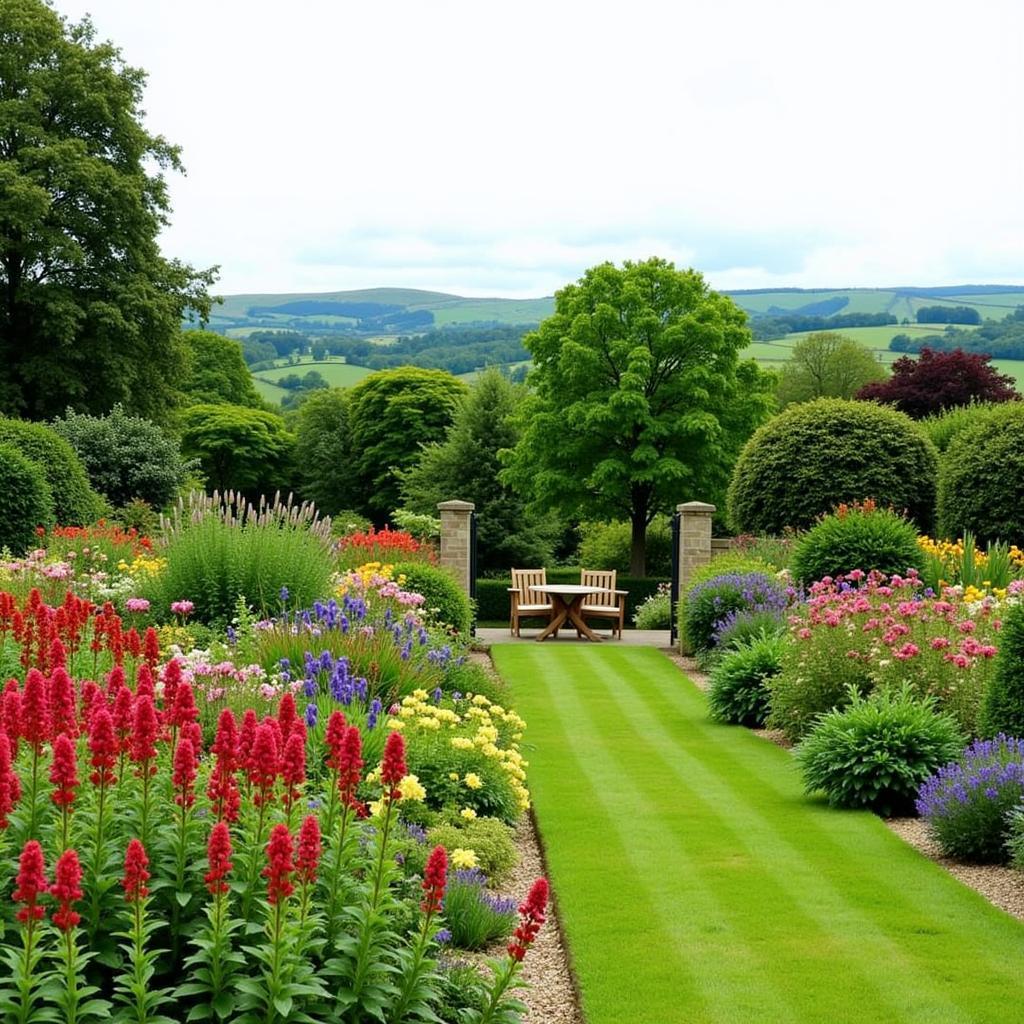 Scenic Garden View from a Cotswolds Homestay