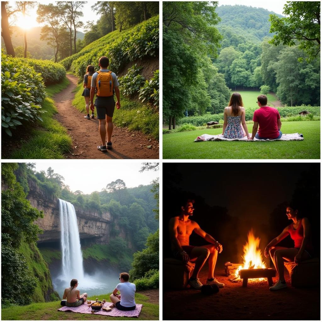 Couple enjoying romantic activities in Coorg