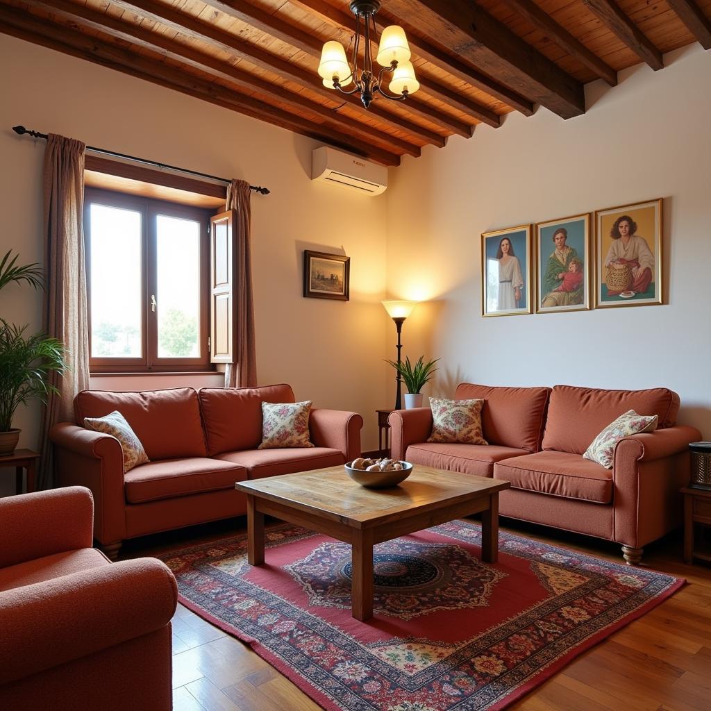 Cozy Spanish Homestay Living Room