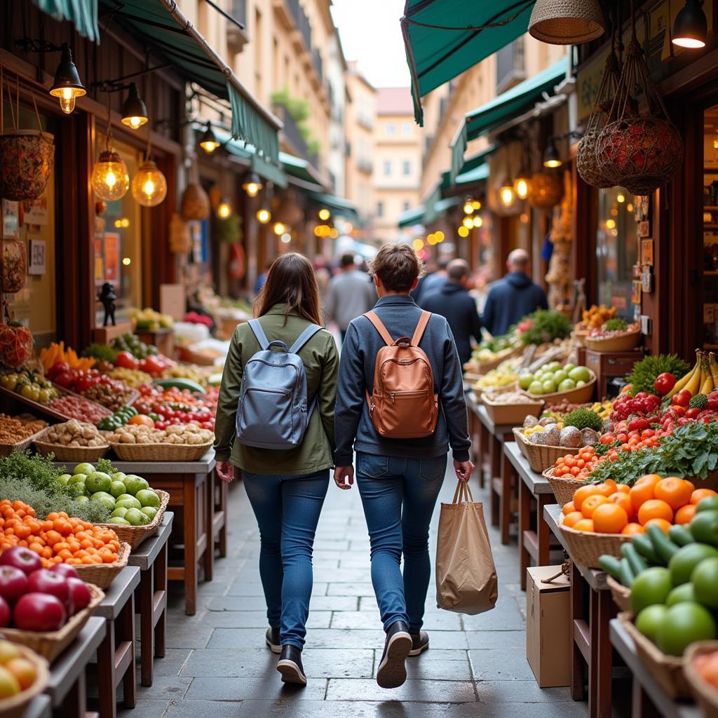 Exploring Local Markets with Your Host Family