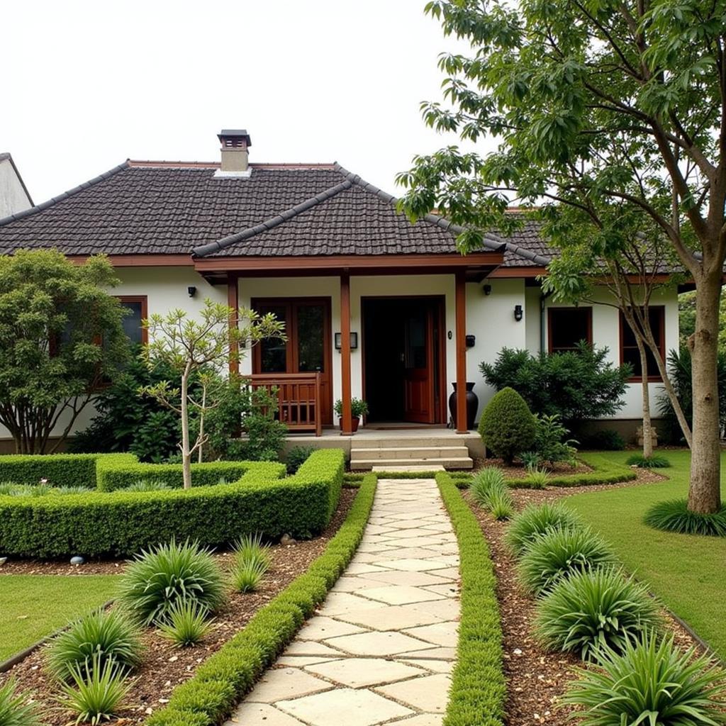 Beautiful exterior of Dalat Lacasa Homestay II nestled in the Da Lat landscape