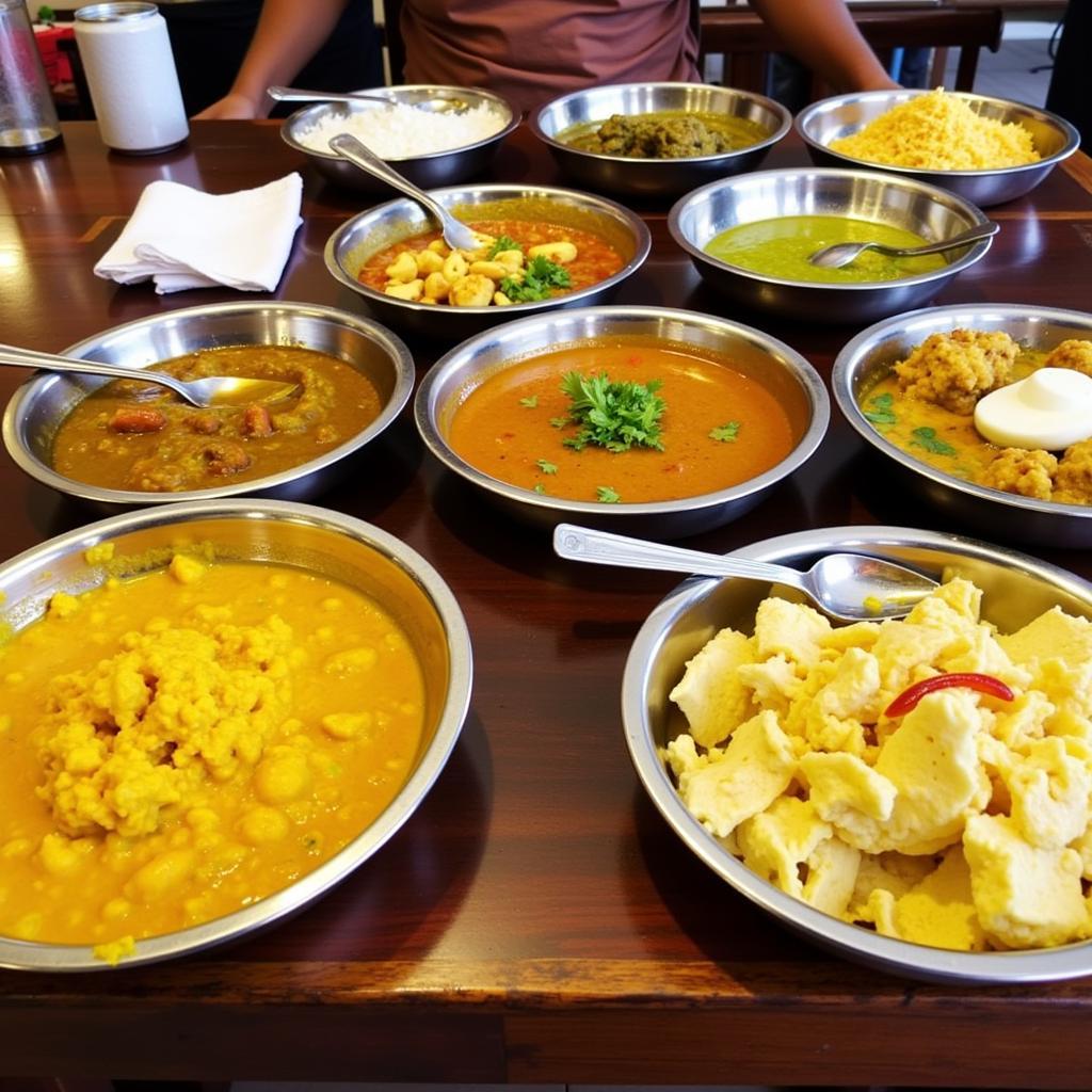 Enjoying a traditional meal at a Dandeli homestay