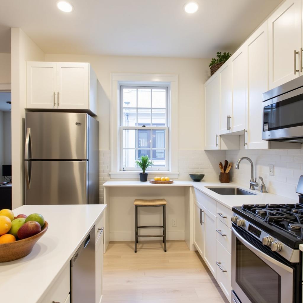 Well-equipped kitchen in a Washington DC homestay