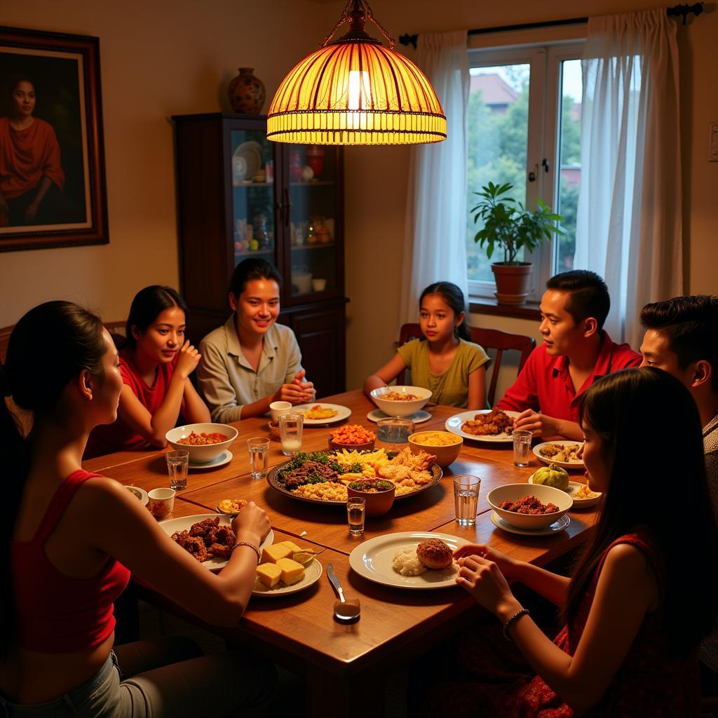 Delhi Homestay Family Dinner