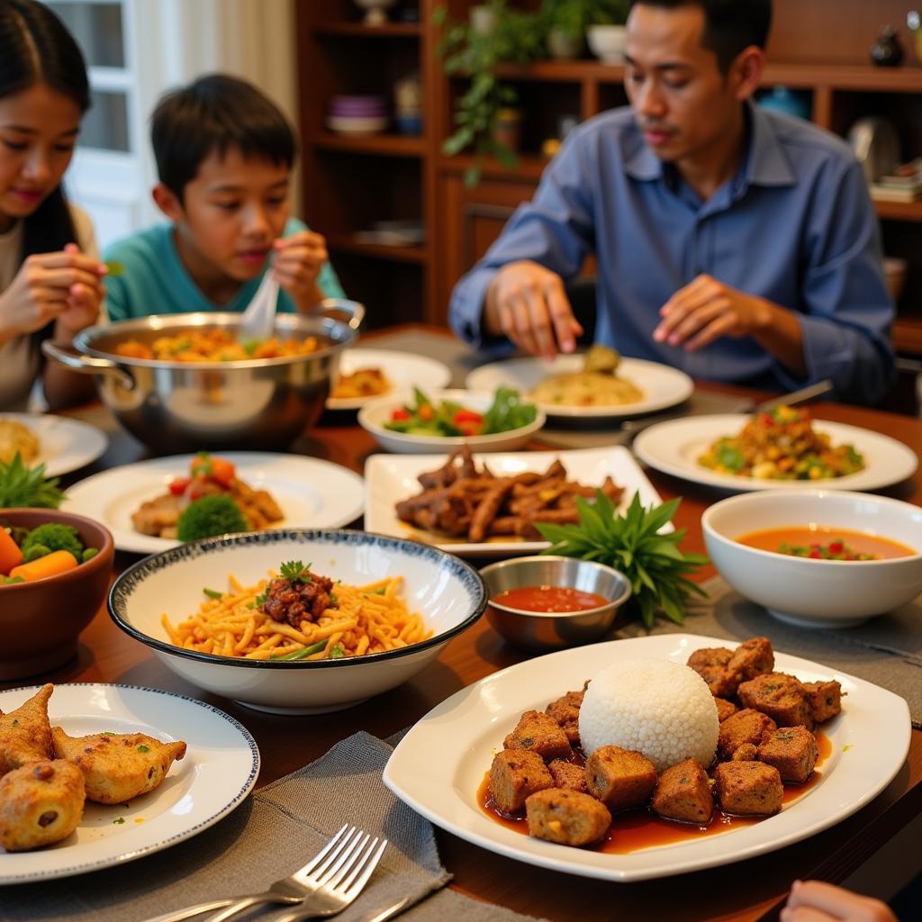 Enjoying a Delicious Home-cooked Malaysian Meal at a Homestay in Damansara Height