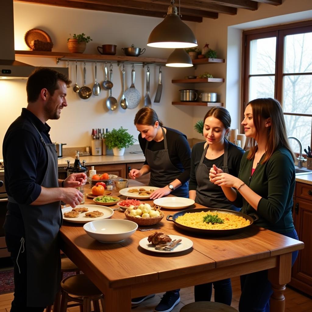 Learning Paella in a Devigiri Homestay