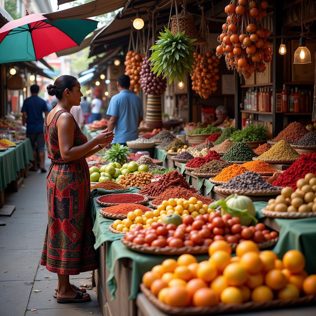 Bustling District 10 Market