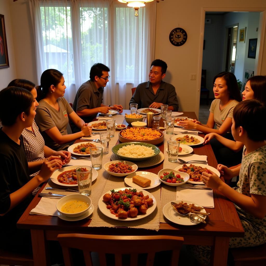 Family Dinner at Dz Homestay Kota Bharu