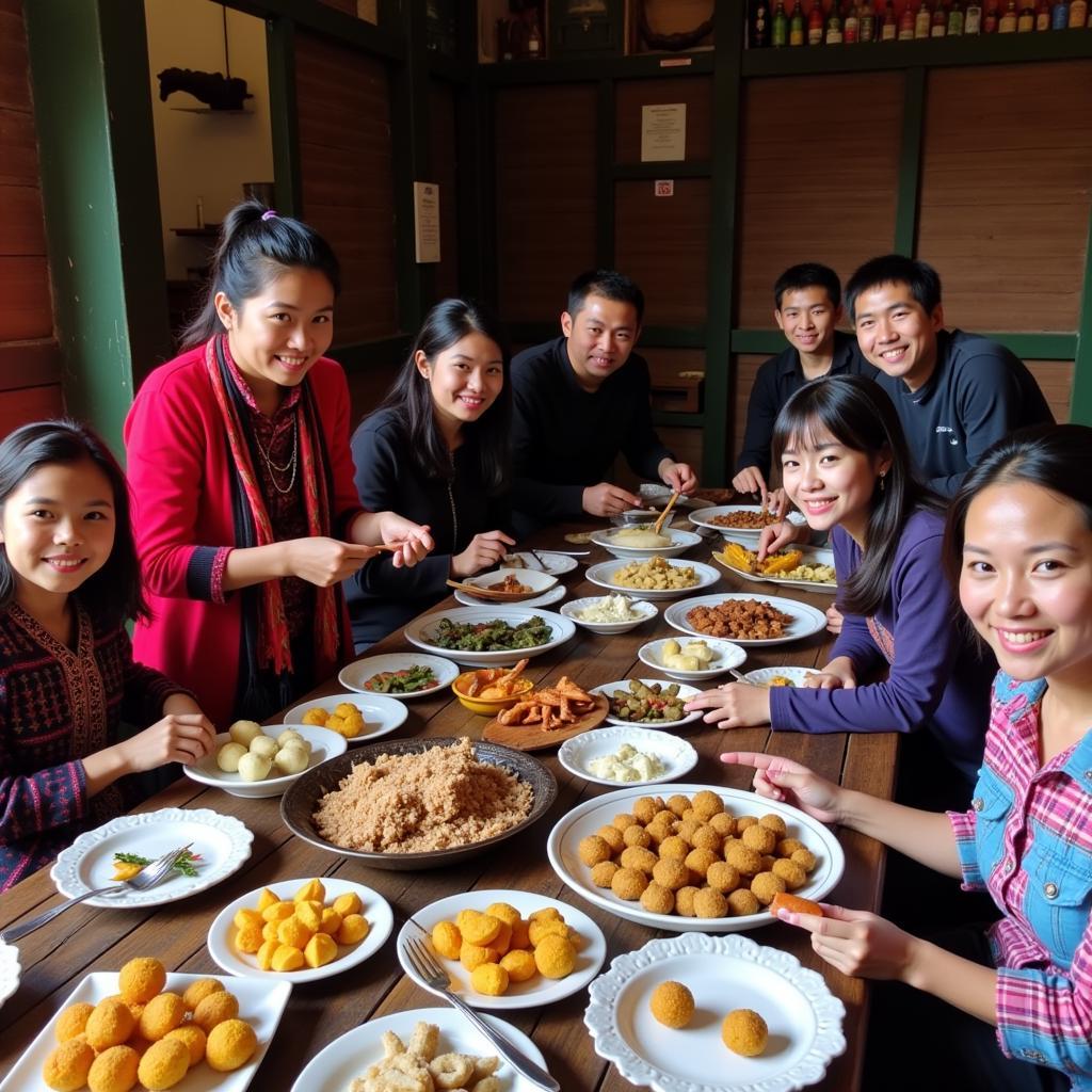 Dzongu Homestay Family Meal