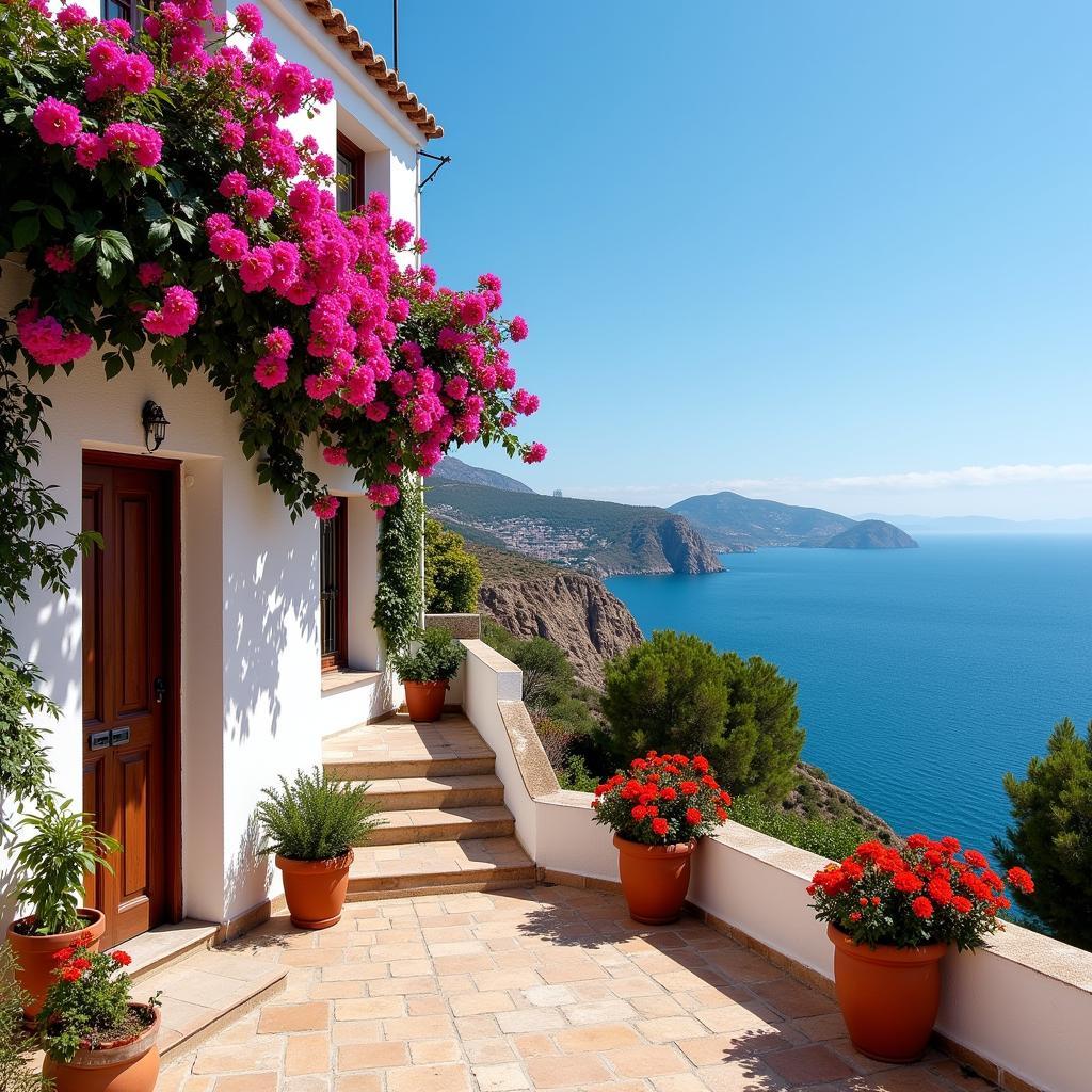 Spanish villa with a view of the Mediterranean Sea