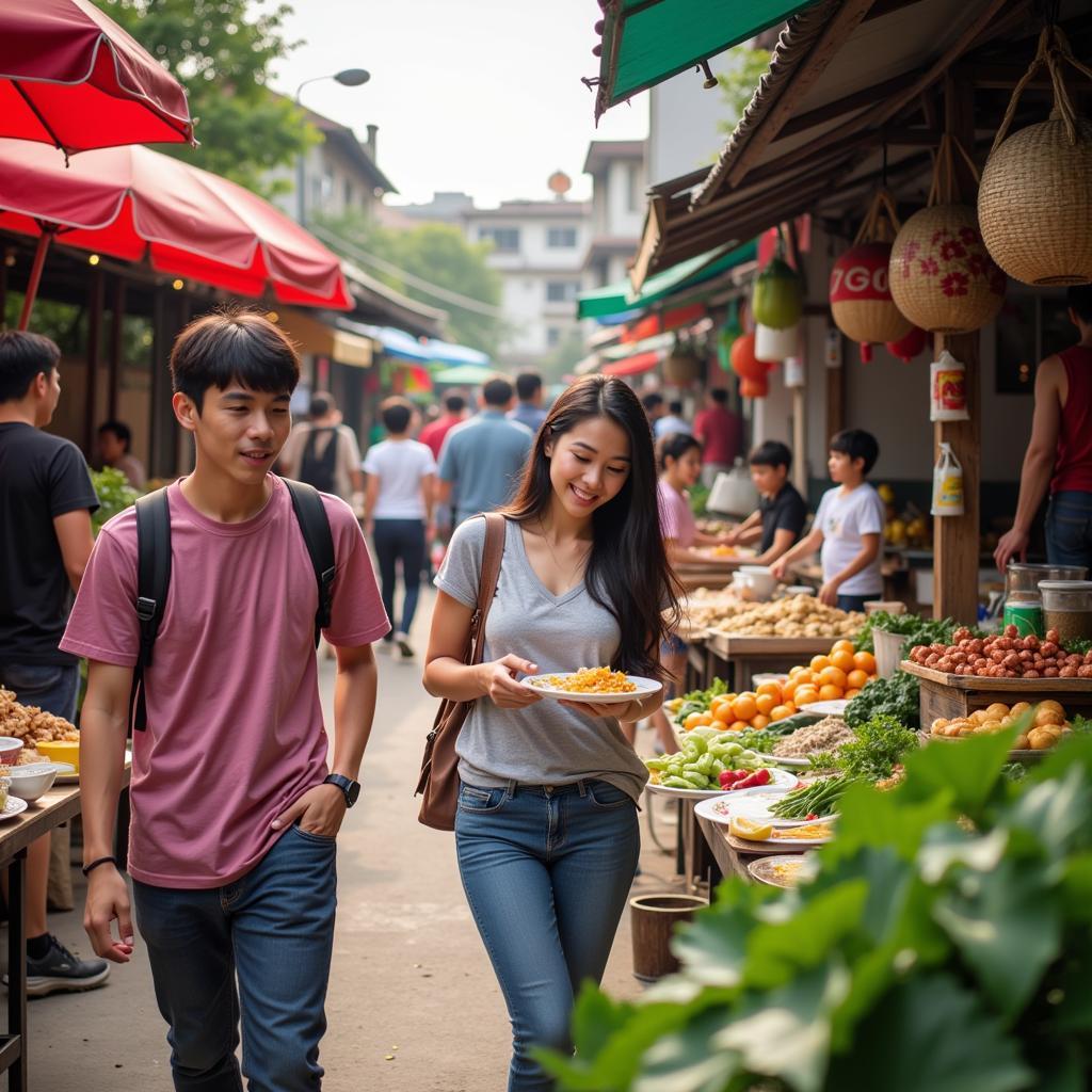 Exploring Local Vietnamese Market with Host Family