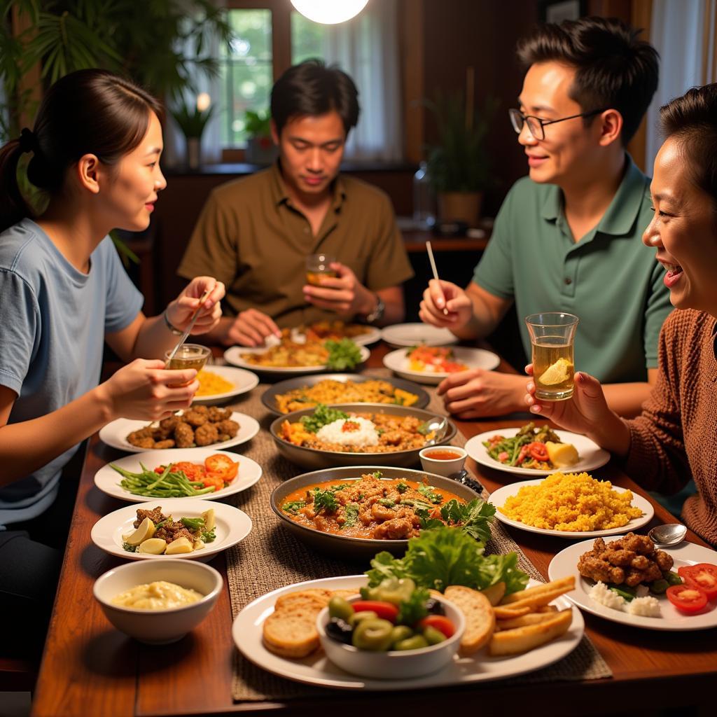 Enjoying Authentic Malaysian Cuisine at a Homestay in Simpang Empat