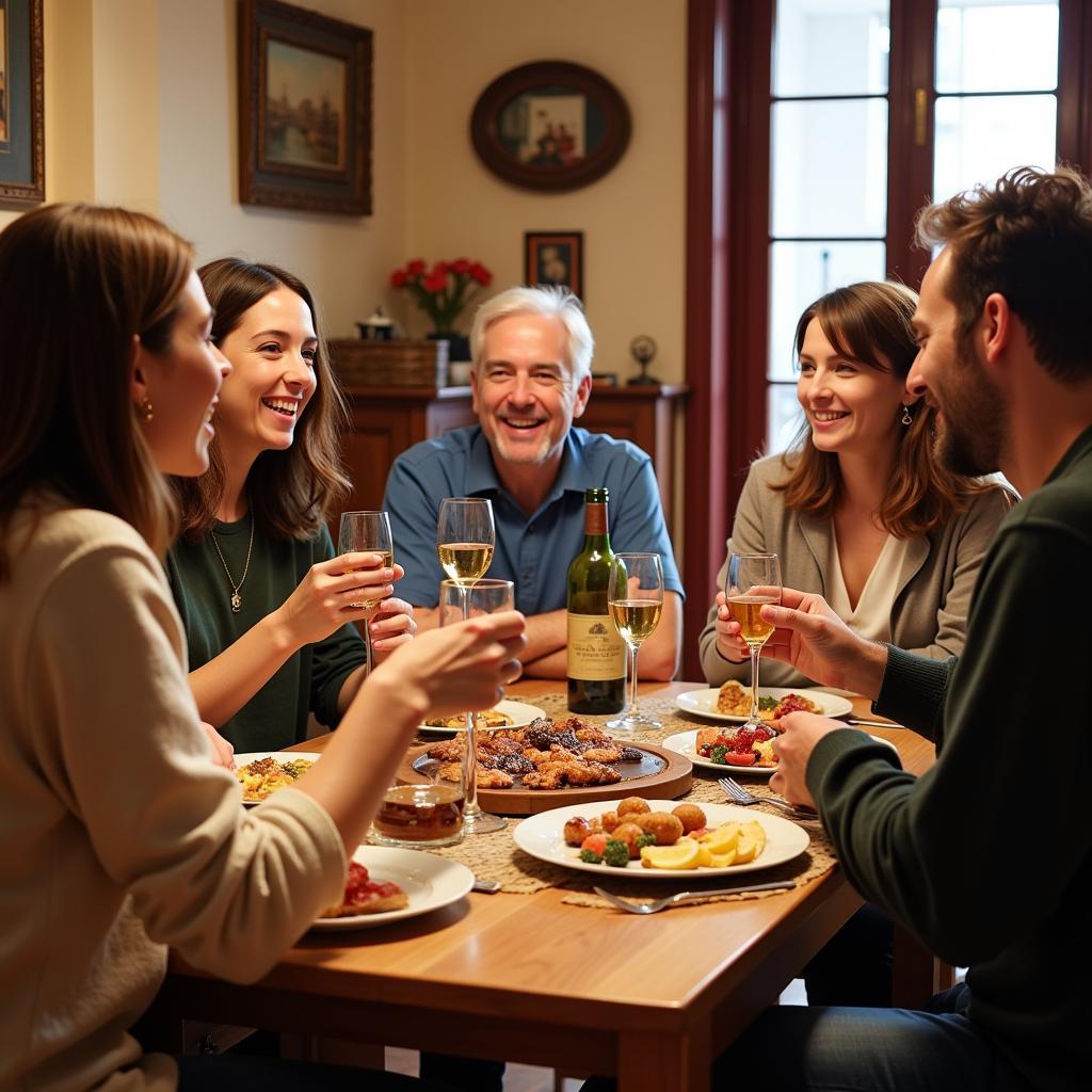 Enjoying Tapas in a Spanish Homestay