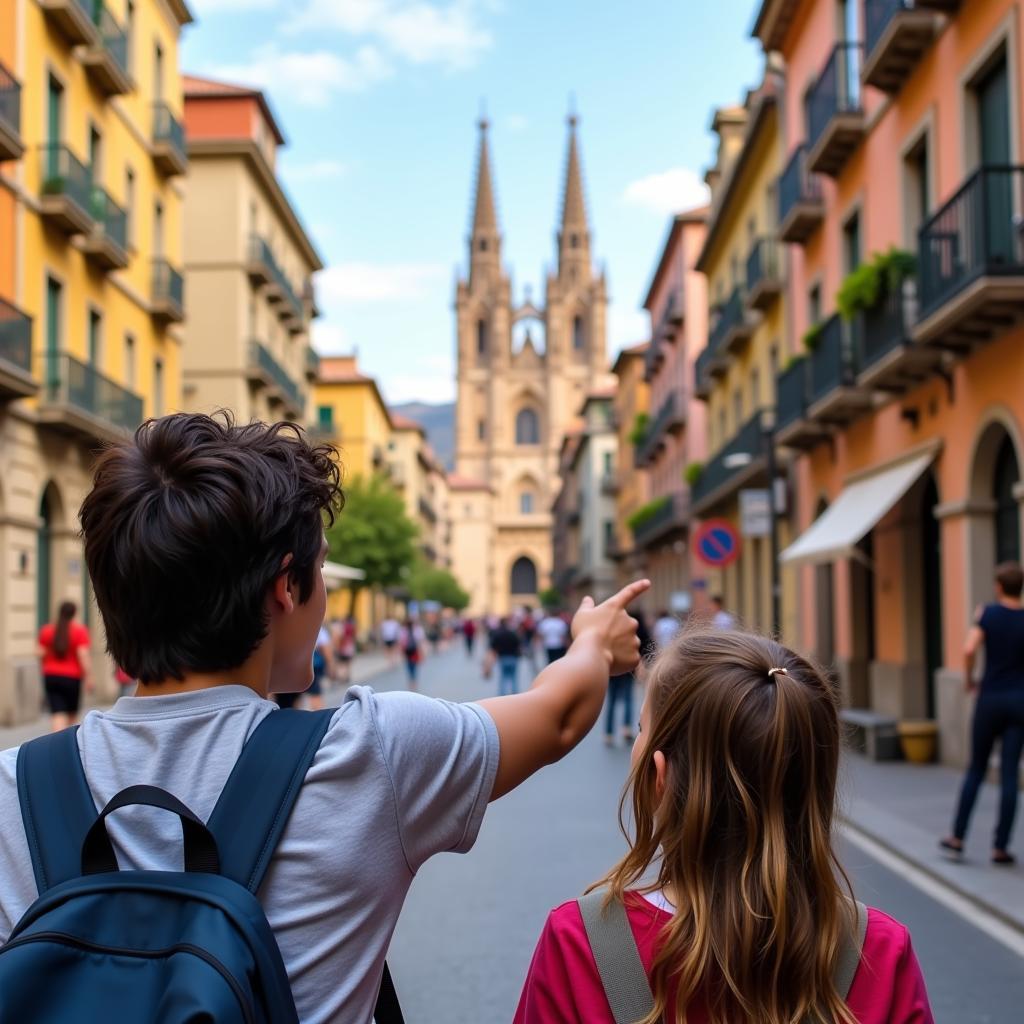 Exploring Barcelona with a Spanish Host Family