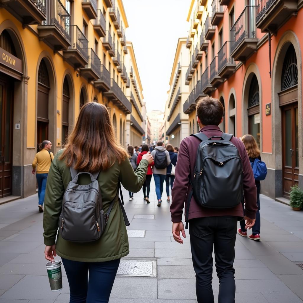 Exploring Barcelona with a local host