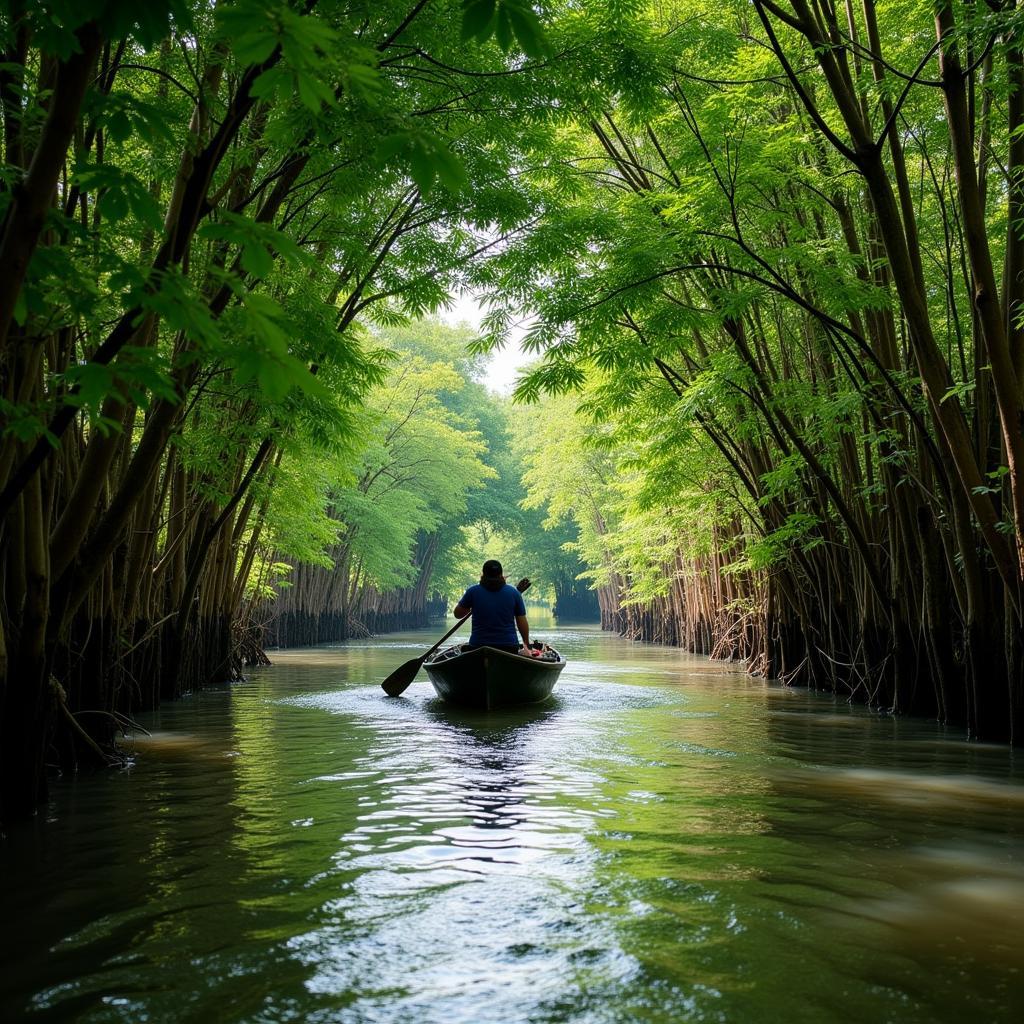 Exploring the Canals of Ben Tre by Traditional Boat