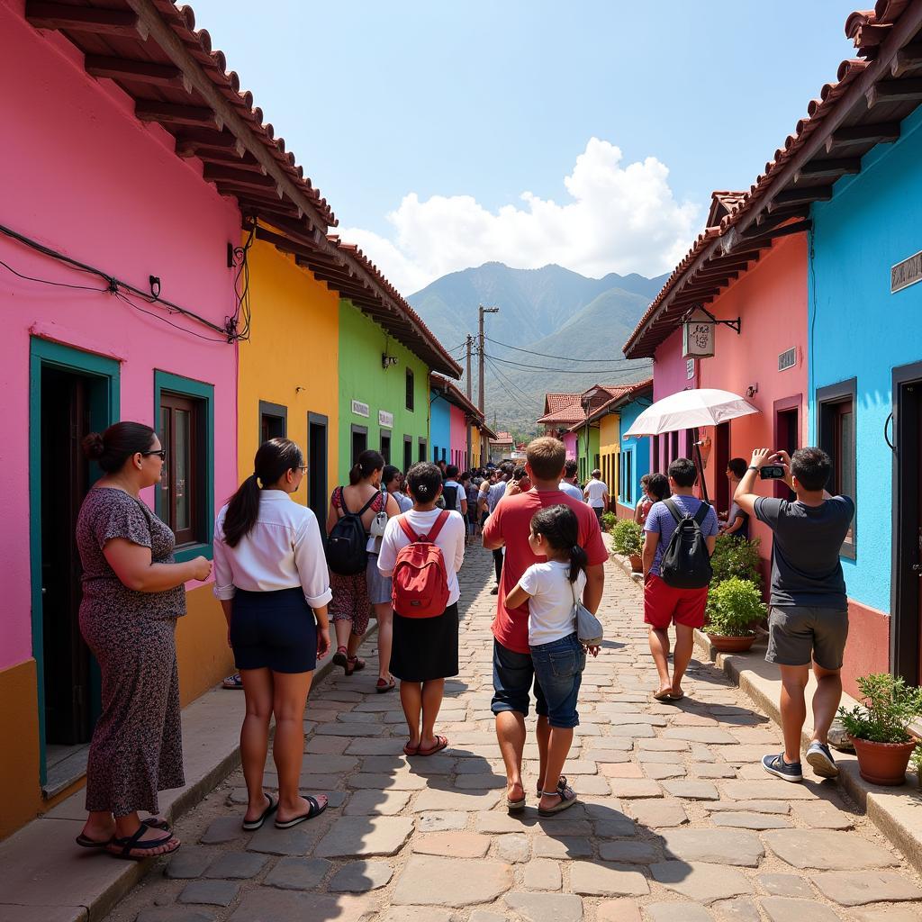 Exploring Jodipan Colorful Village near Aventree Homestay