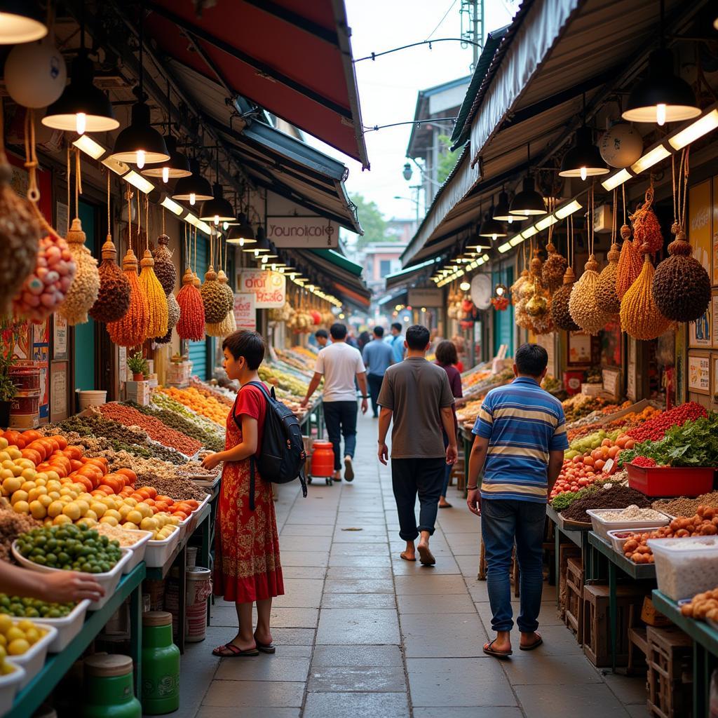 Exploring a local market in Kuala Terengganu