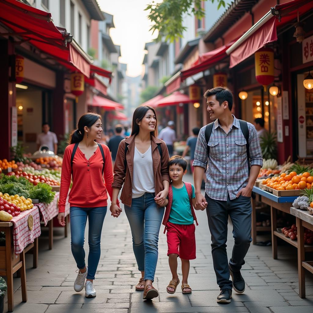 Exploring a Local Market with Homestay Hosts in China