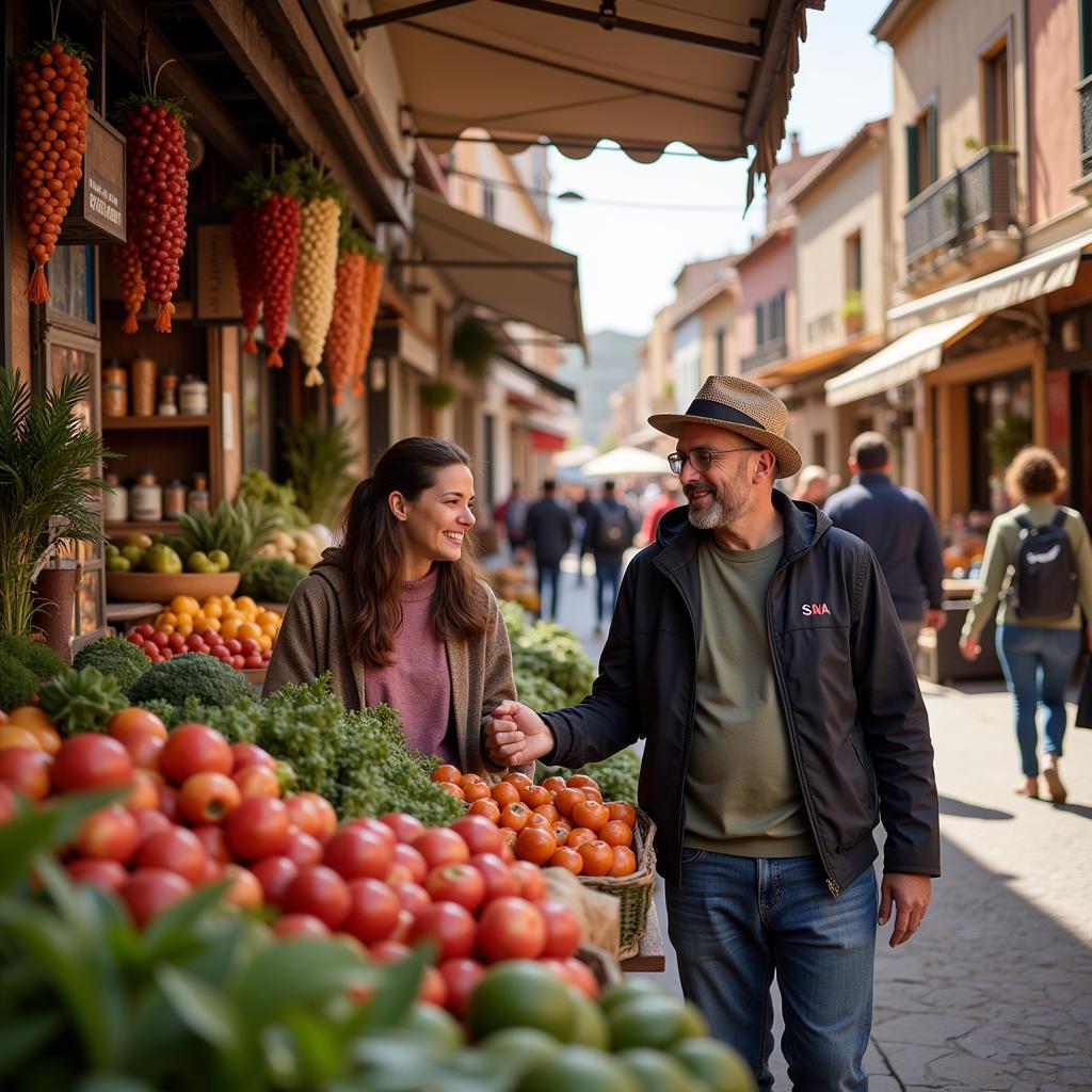 Exploring a Local Market with a Spanish Host at an Abbott Mount Homestay