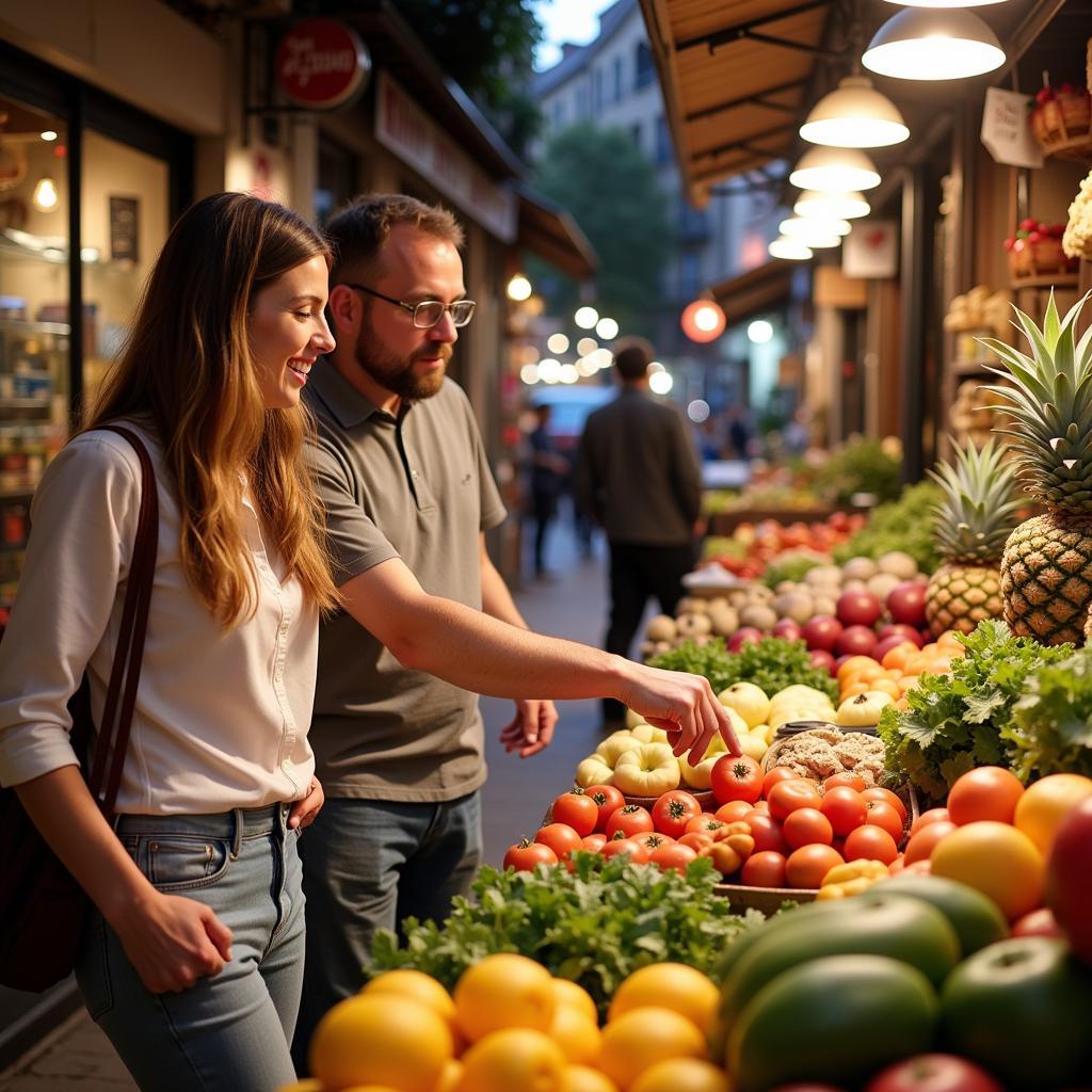 Exploring Local Market with Homestay Host