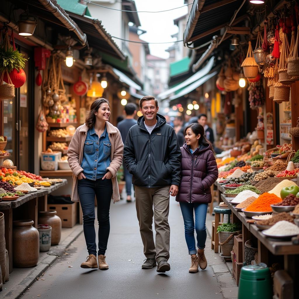 Exploring Local Market with Host Family NJP