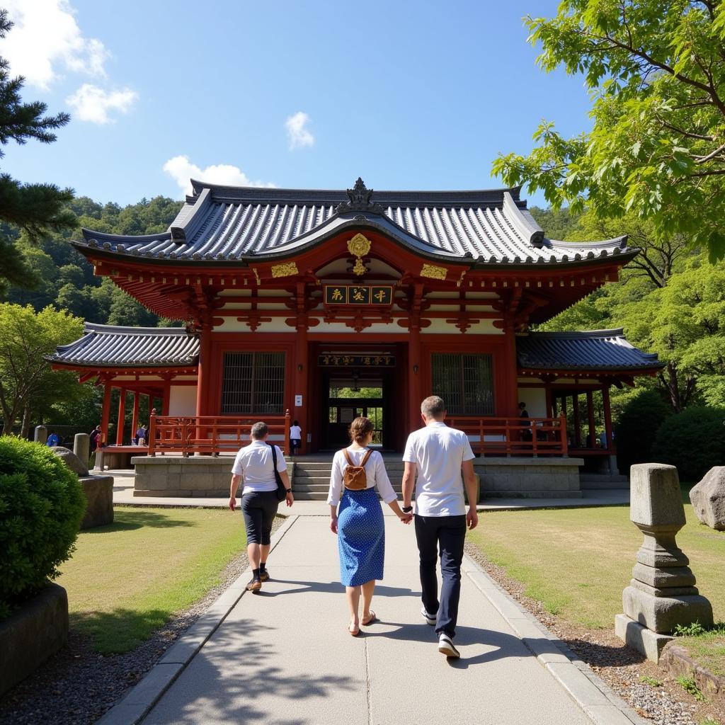 Exploring Shikoku Temples with Host Family