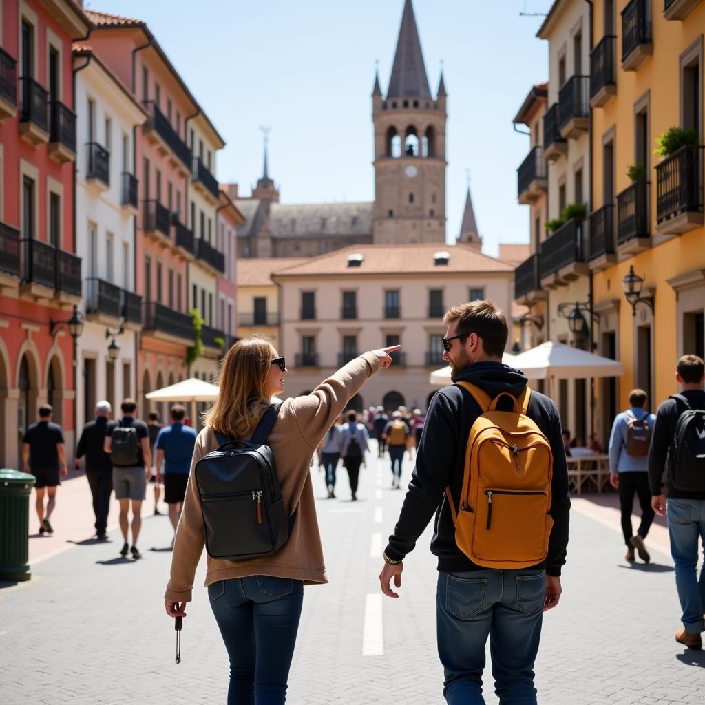 Exploring a Spanish city with a local host