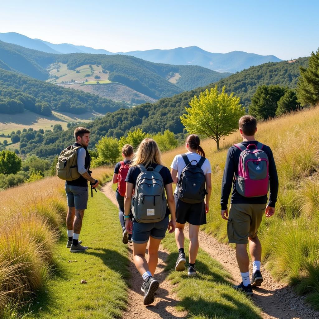Guests exploring the Spanish countryside with a homestay mindset.
