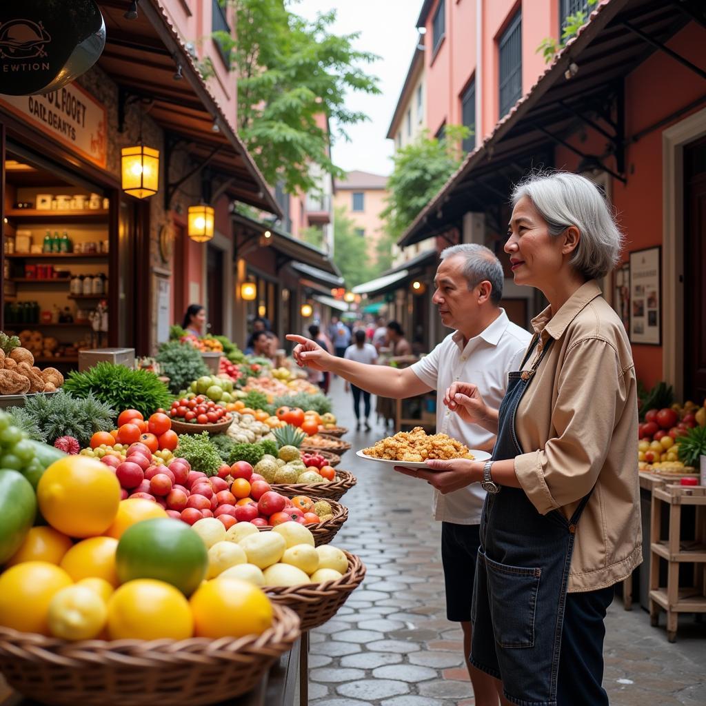 Exploring a Local Spanish Market with a Homestay Host