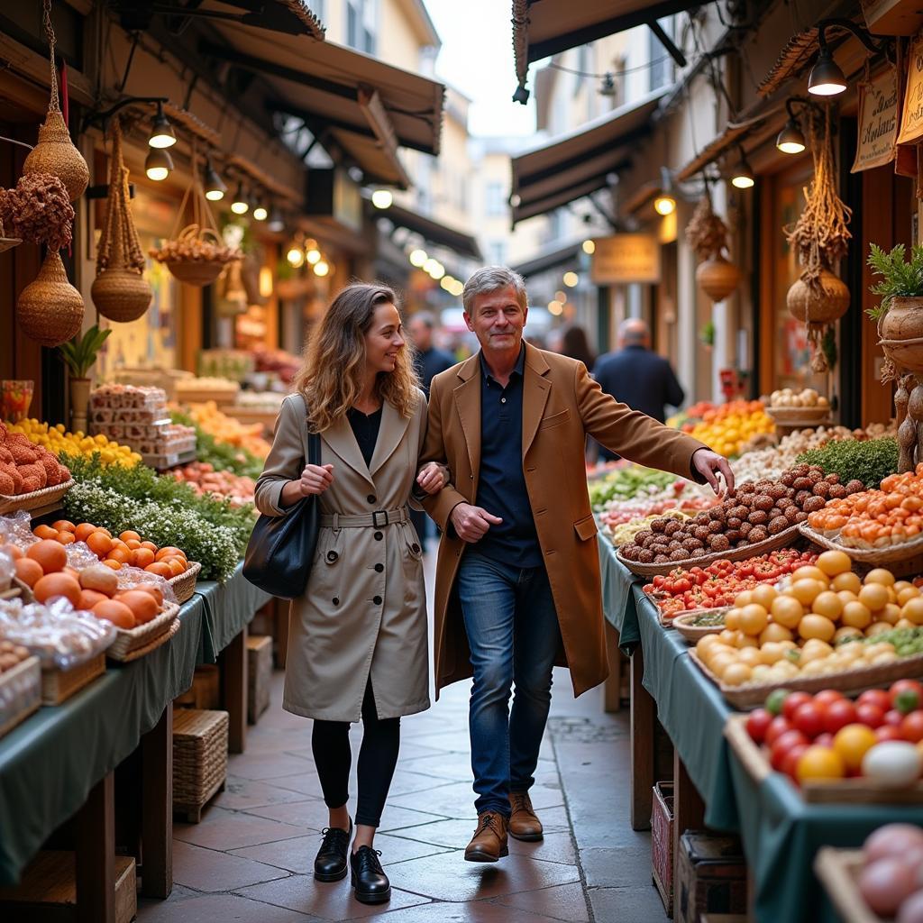 Exploring a vibrant Spanish market with a local host.