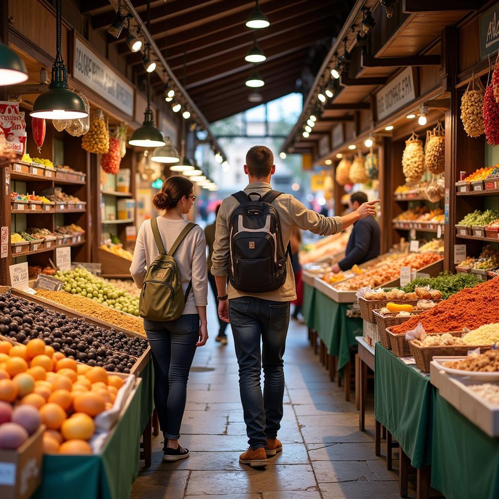 Exploring a Spanish market with local host