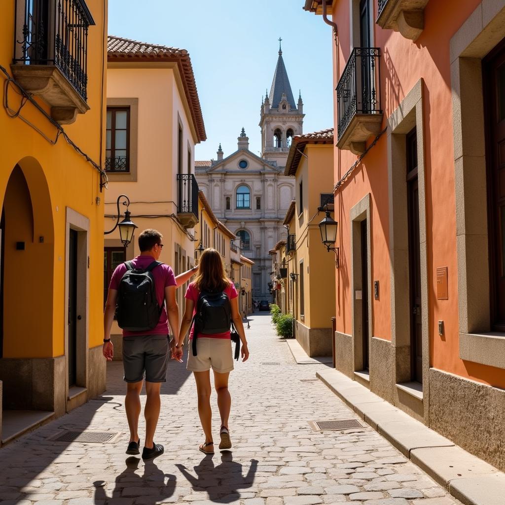 Exploring a Spanish town with a local host