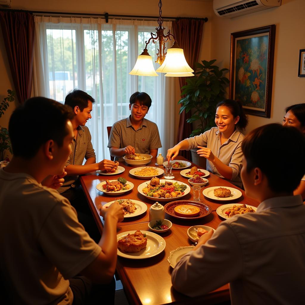 Family Dinner at a Malaysian Homestay in Sri Petaling