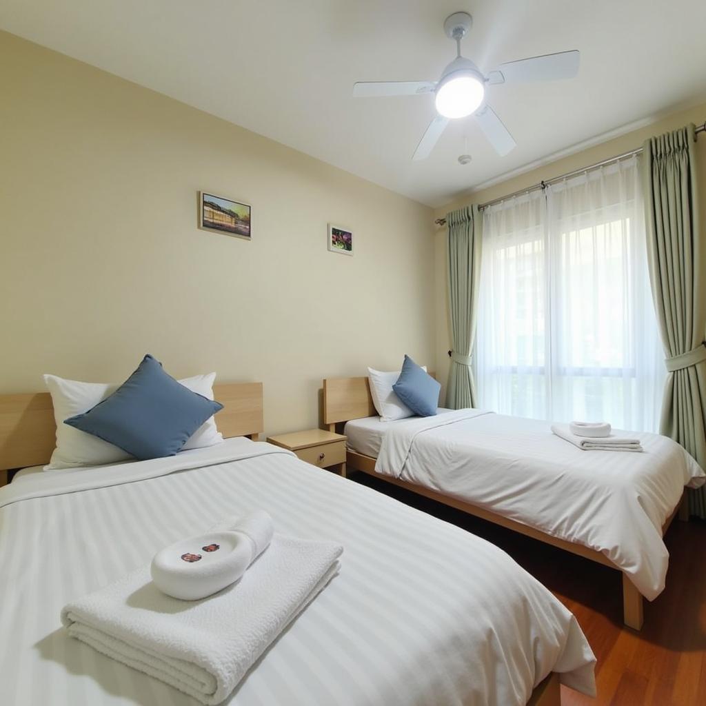 Spacious bedroom in a family-friendly Bukit Katil Homestay