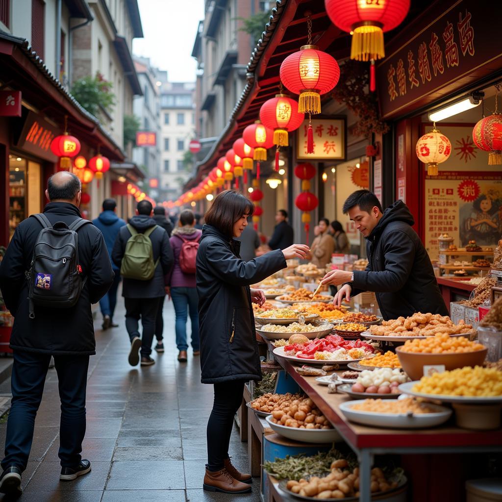 Exploring Fenqihu Old Street and its local delicacies