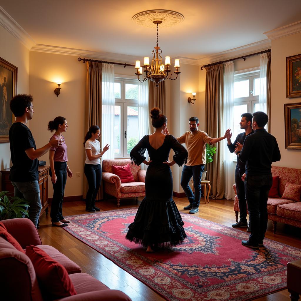 Flamenco dance class in a Kuala Lumpur villa