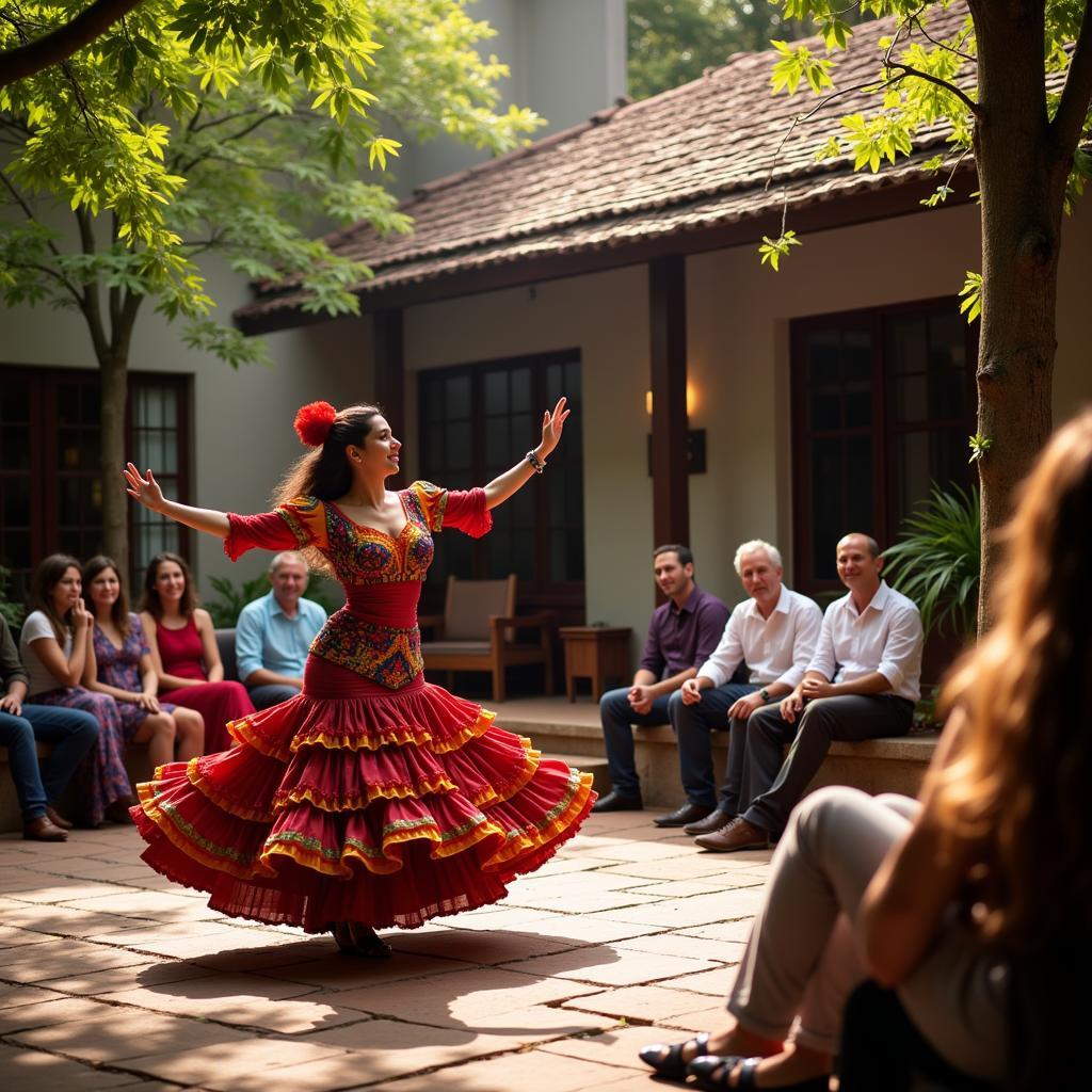 Flamenco Dancer Entertaining Guests at a Coonoor Homestay