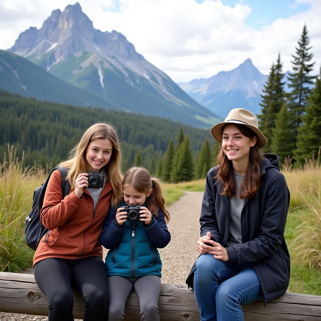 Foreign Student and Host Family Exploring Canada