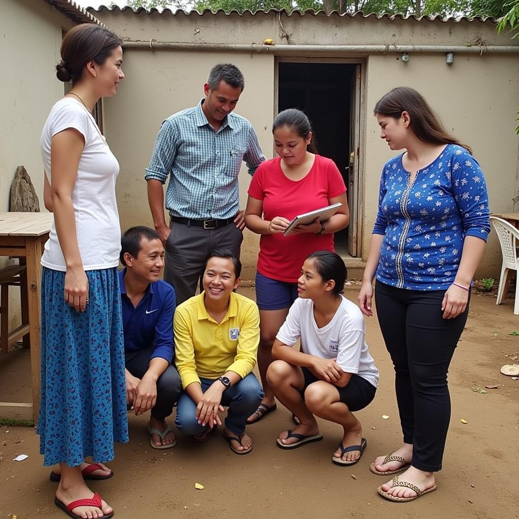 Interacting with Locals at Frangky Homestay Bunaken