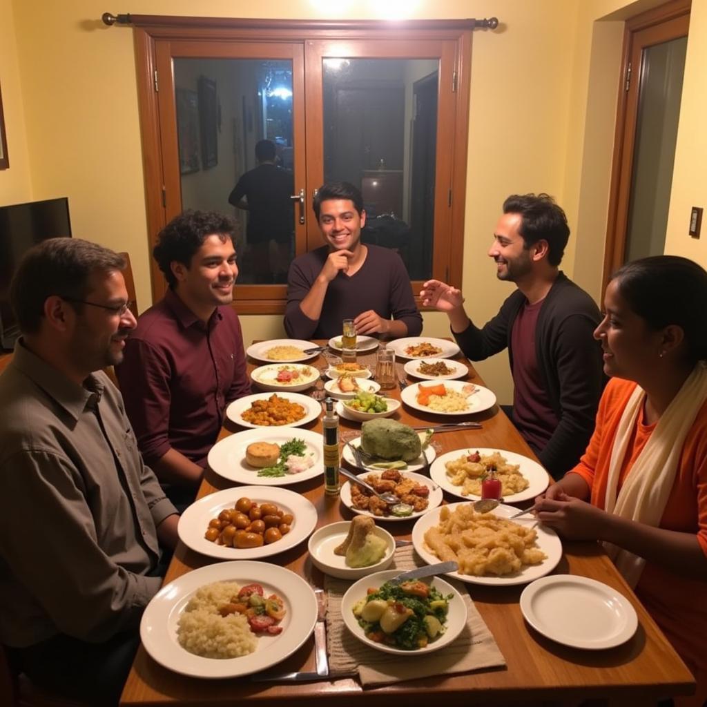 Ganpati Homestay Family Dinner