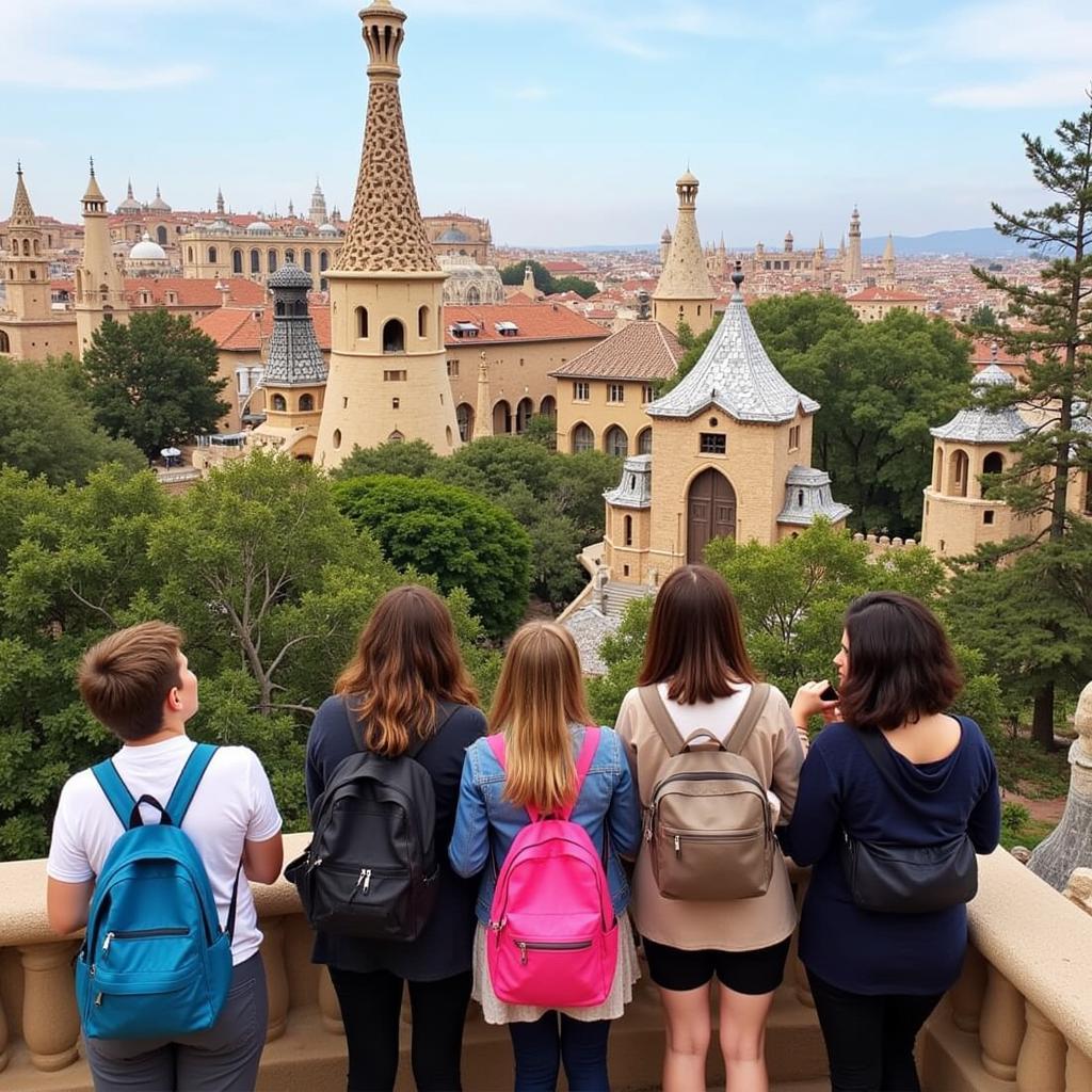 Exploring Gaudi's architecture in Barcelona with Anjees Homestay