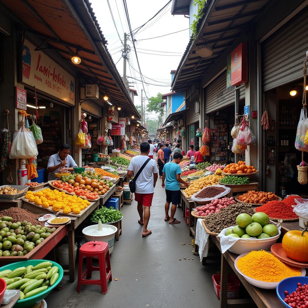 Gelugor Penang Local Market Scene