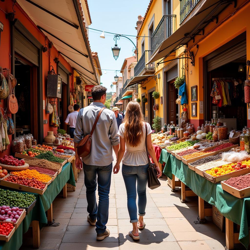 Exploring a Local Market with Your Homestay Host