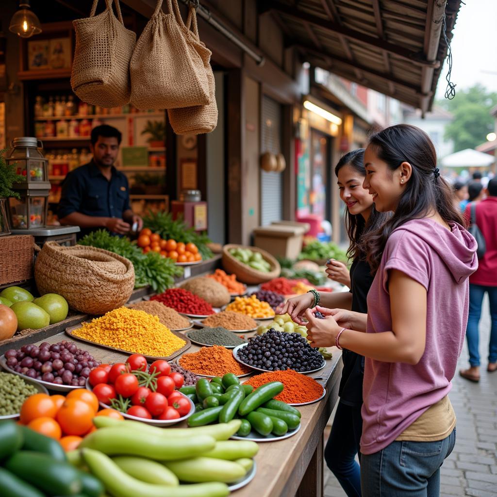 Visiting a local market with homestay host in Goa