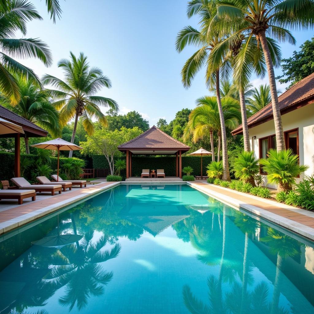 Relaxing by the Pool at a Goa Homestay Villa